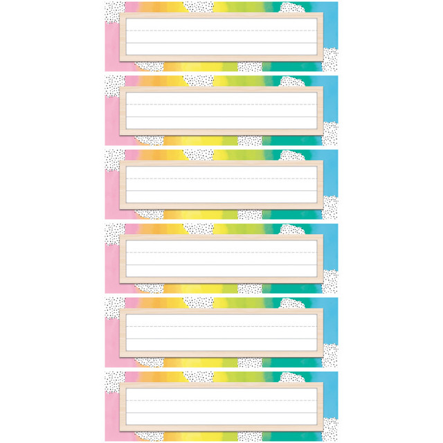 CARSON DELLOSA EDUCATION Happily Ever Elementary Creatively inspired Nameplates, 36 Per Pack, 6 Packs