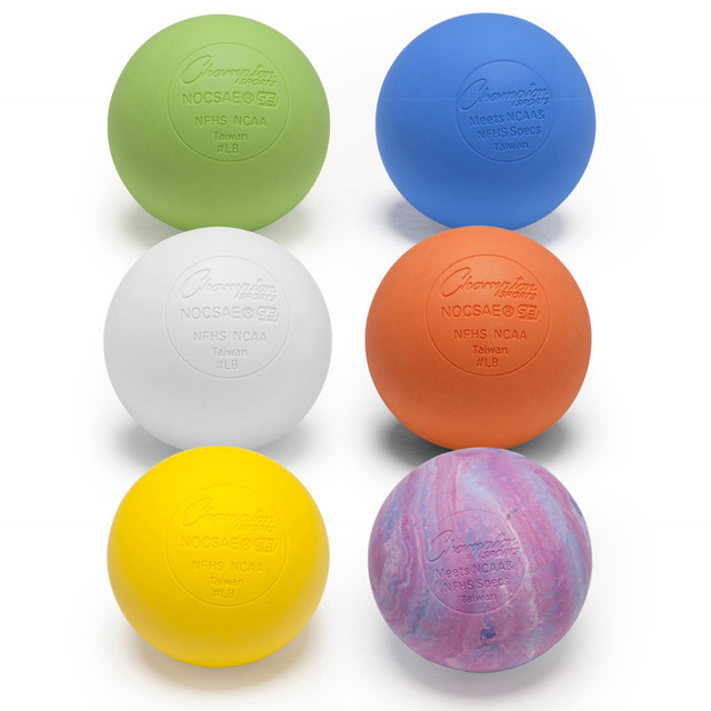 CHAMPION SPORTS Champion Sports Official Lacrosse Ball Set, 6 Assorted Colors