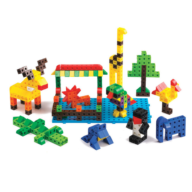 LEARNING ADVANTAGE edxeducation® Linking Cubes Classroom Set - 500 Construction Blocks in 10 Colors