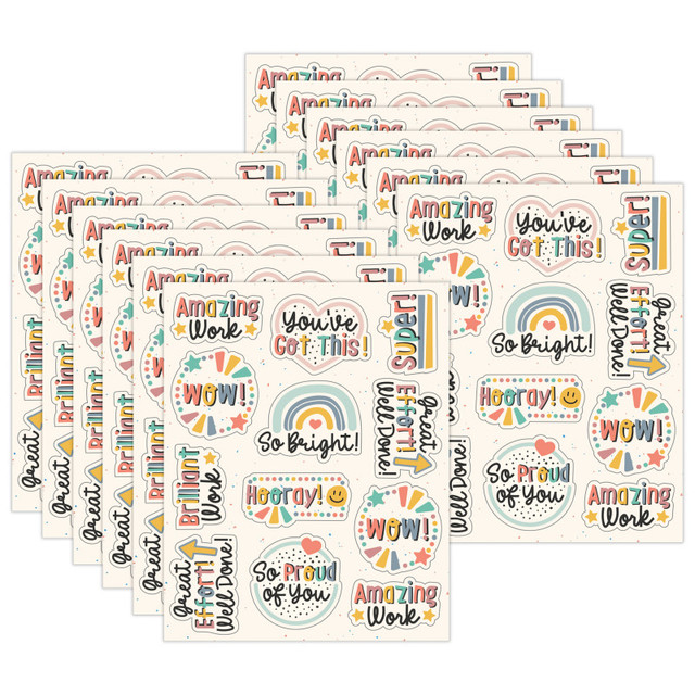 CARSON DELLOSA EDUCATION Carson Dellosa Education We Belong Motivators Shape Stickers, 72 Per Pack, 12 Packs