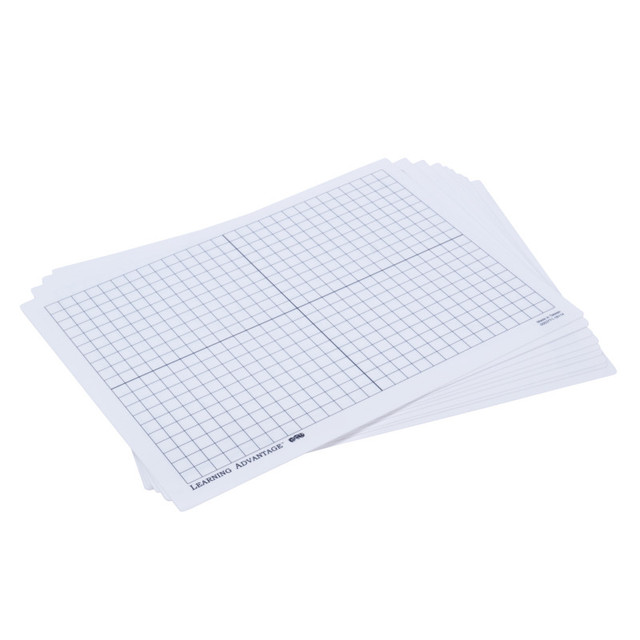 LEARNING ADVANTAGE Learning Advantage® X-Y Axis Dry Erase Grid Boards - Set of 10