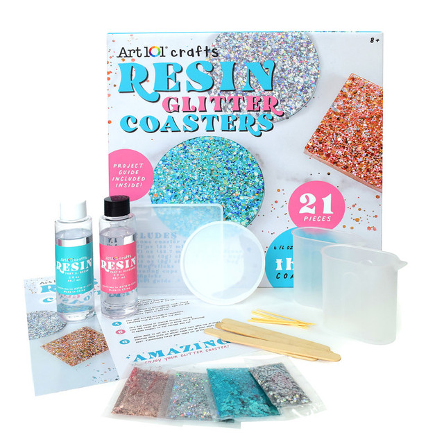 ART 101 / ADVANTUS Art 101 Resin Glitter Coaster Kit