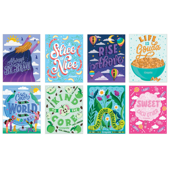 EUREKA Eureka® Crayola® Colors of Kindness Mini Poster Set, 8 Posters