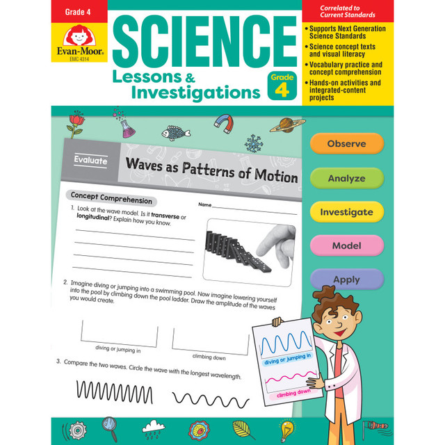 EVAN-MOOR Evan-Moor Educational Publishers Science Lessons and Investigations, Grade 4