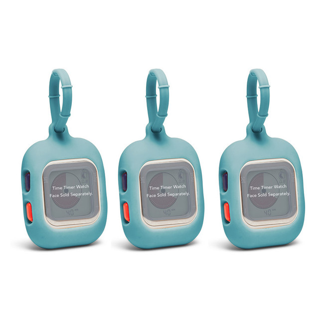 TIME TIMER LLC Time Timer® Time Timer Watch FOB Accessory (Watch Sold Separately), Caribbean Blue, Pack of 3