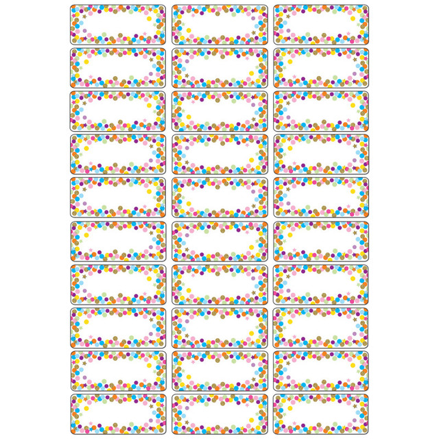 ASHLEY PRODUCTIONS Ashley Productions® Magnetic Die-Cut Small Foam Nameplates & Labels, Confetti, 30 Pieces