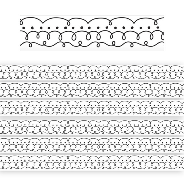 TEACHER CREATED RESOURCES Teacher Created Resources® Squiggles and Dots Die-Cut Border Trim, 35 Feet Per Pack, 6 Packs