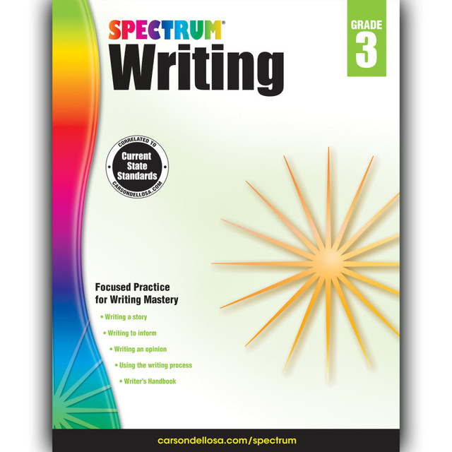 CARSON DELLOSA EDUCATION Spectrum® Writing Workbook, Grade 3, Paperback