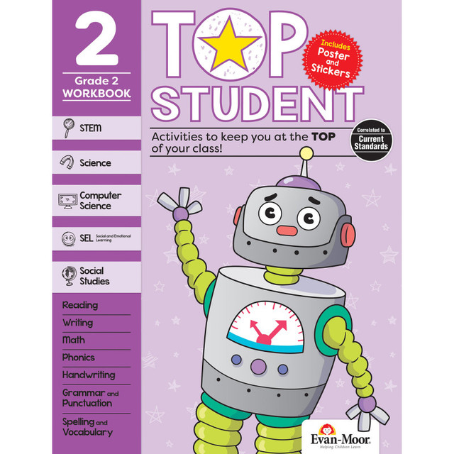 EVAN-MOOR Evan-Moor Educational Publishers Top Student Activity Book, Grade 2