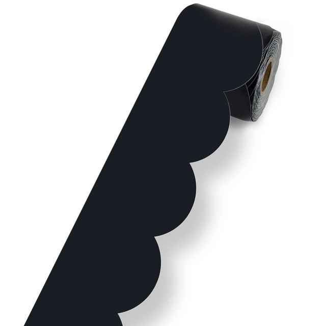 CARSON DELLOSA EDUCATION Carson Dellosa Education Black Rolled Scalloped Bulletin Board Borders, 3 Inch x 65 Feet