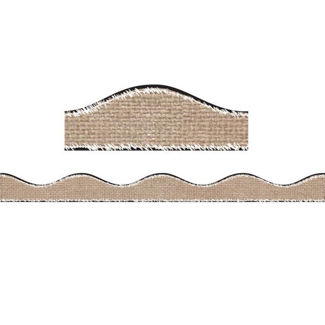 ASHLEY PRODUCTIONS Ashley Productions® Magnetic Scallop Border Burlap Scribble, 12'