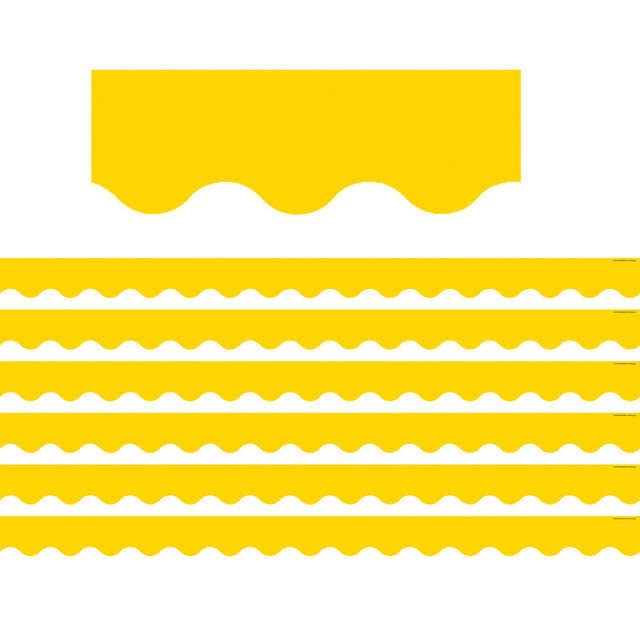 TEACHER CREATED RESOURCES Teacher Created Resources® Yellow Gold Scalloped Border Trim, 35 Feet Per Pack, 6 Packs