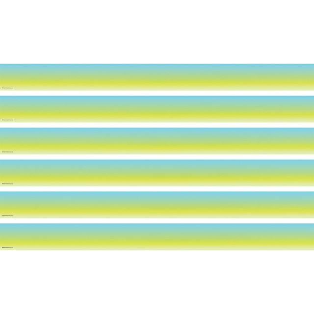 TEACHER CREATED RESOURCES Teacher Created Resources® Aqua and Lime Color Wash Straight Border Trim, 35 Feet Per Pack, 6 Packs