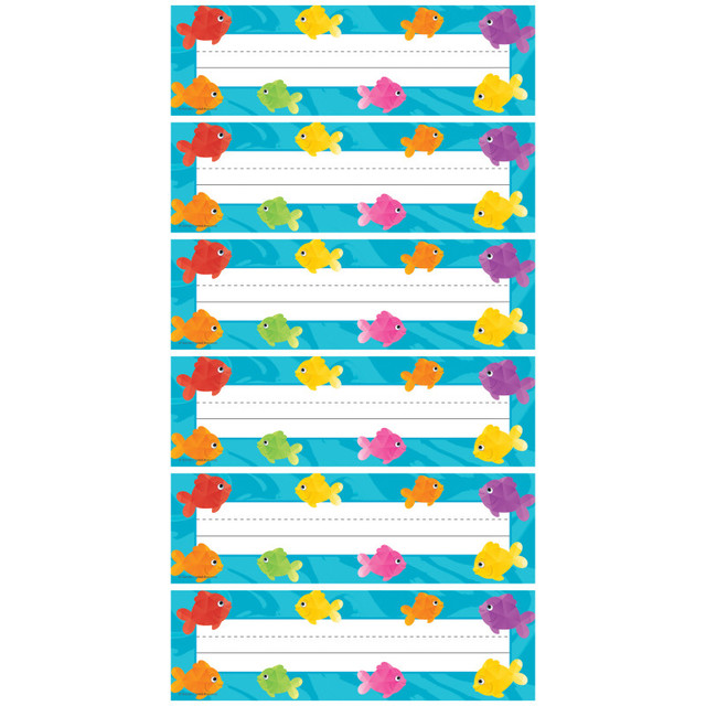 TEACHER CREATED RESOURCES Teacher Created Resources® Colorful Fish Flat Name Plates, 36 Per Pack, 6 Packs