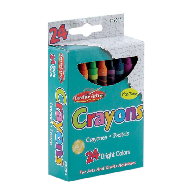 ADVANTUS Charles Leonard Crayons, Assorted Colors, Box of 24