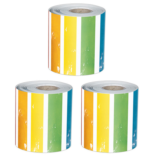 CARSON DELLOSA EDUCATION Carson Dellosa Education All Are Neighbors Stripes Rolled, 65 Feet Per Roll, Pack of 3