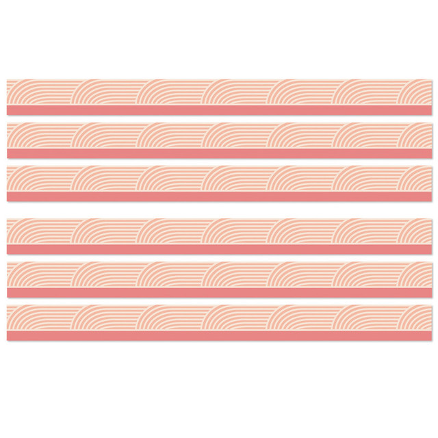 CARSON DELLOSA EDUCATION Carson Dellosa Education True to You Coral Wave Straight Bulletin Board Borders, 36 Feet Per Pack, 6 Packs