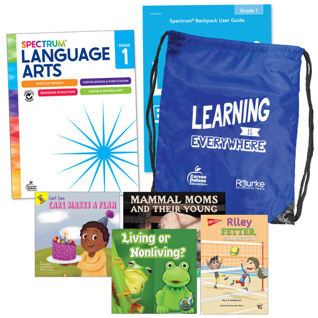 CARSON DELLOSA EDUCATION Spectrum® Language and Literacy Backpack, Grade 1