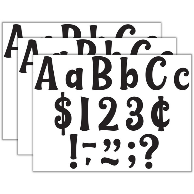 TEACHER CREATED RESOURCES Teacher Created Resources® Black 4" Wild Whimsy Letters Combo Pack, 270 Per Pack, 3 Packs
