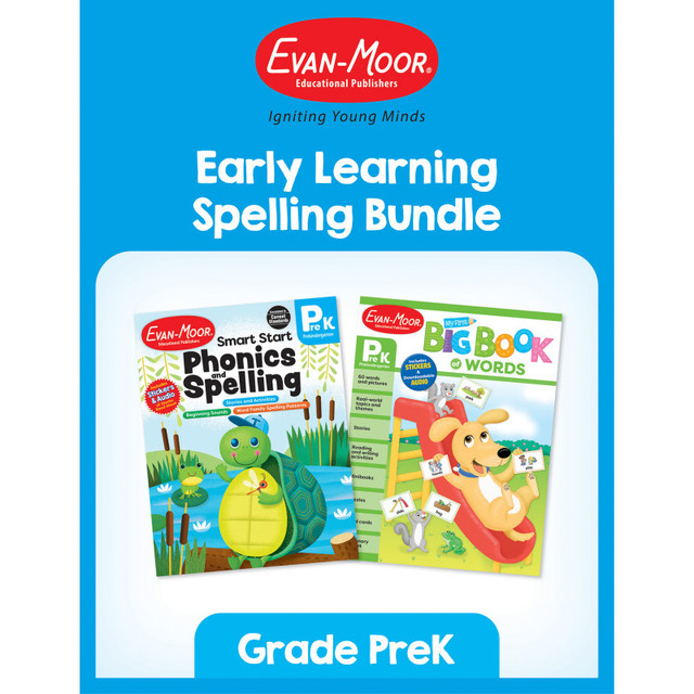 EVAN-MOOR Evan-Moor Educational Publishers Early Learning Spelling Activity Book Bundle, Grade PreK