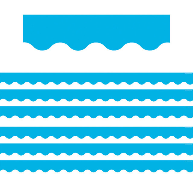 TEACHER CREATED RESOURCES Teacher Created Resources® Aqua Scalloped Border Trim, 35 Feet Per Pack, 6 Packs