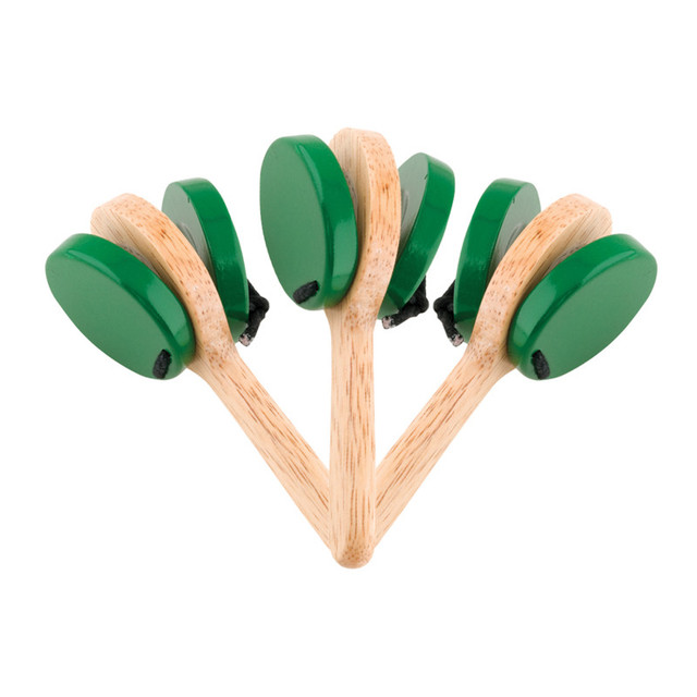 WESTCO EDUCATIONAL PRODUCTS Westco Educational Products Wooden Castanet Clapper, Set of 3