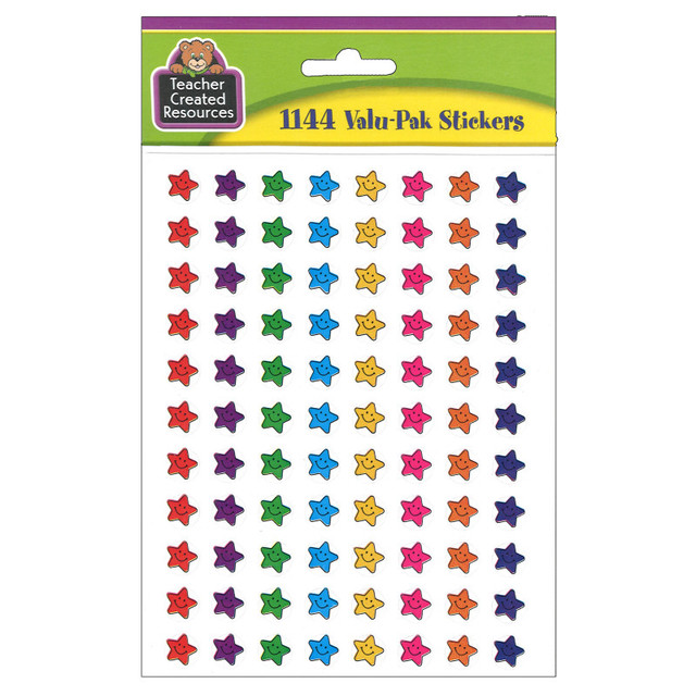 TEACHER CREATED RESOURCES Teacher Created Resources® Mini Smiley Stars Valu-Pak Stickers, Pack of 1144