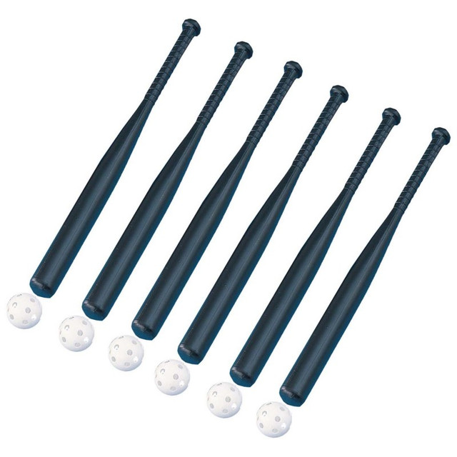 CHAMPION SPORTS Champion Sports Plastic 28.5-Inch Baseball Bat & Ball Combo Set, 6 Sets