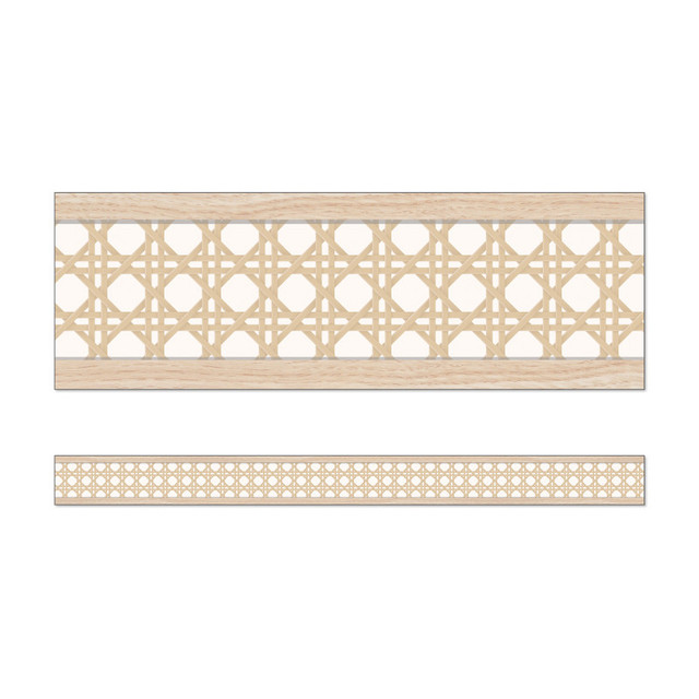 CARSON DELLOSA EDUCATION Carson Dellosa Education True to You Woven Cane Straight Bulletin Board Borders, 36 Feet