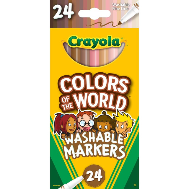 CRAYOLA LLC Crayola® Colors of the World Fine Line Markers, 24 Colors