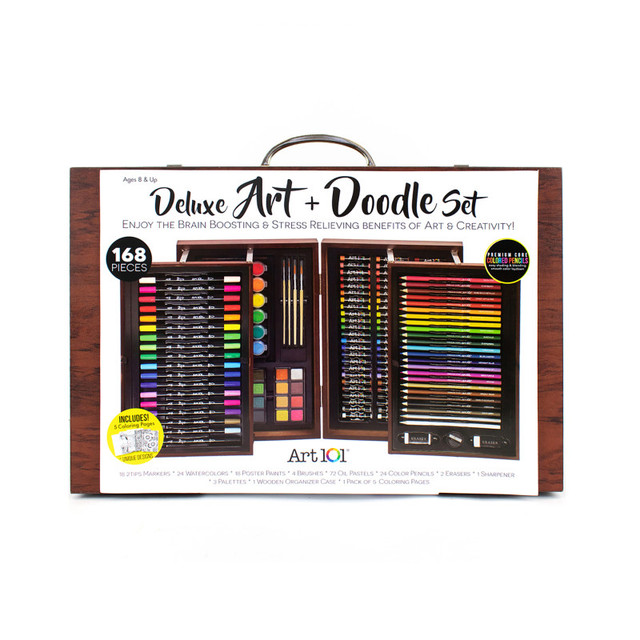 ART 101 / ADVANTUS Art 101 Deluxe Art & Doodle Wood 168-Piece Art Set
