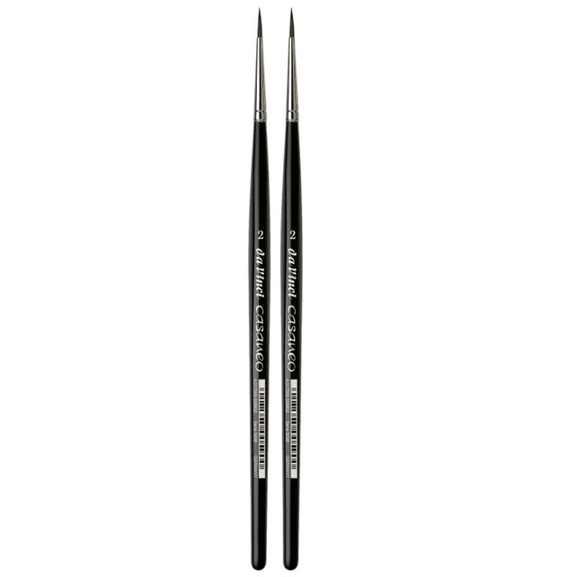 GREGORY DANIELS FINE ARTS INC da Vinci CASANEO Silkpainting & Wash, Extra Soft Synthetic, Watercolor & Acrylic, Round, Series 5598, Size 2, Pack of 2