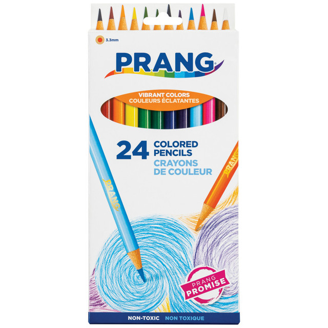 DIXON TICONDEROGA CO Prang® Thick Core Colored Pencils, Assorted Colors, 3.3 mm core, 24 Count