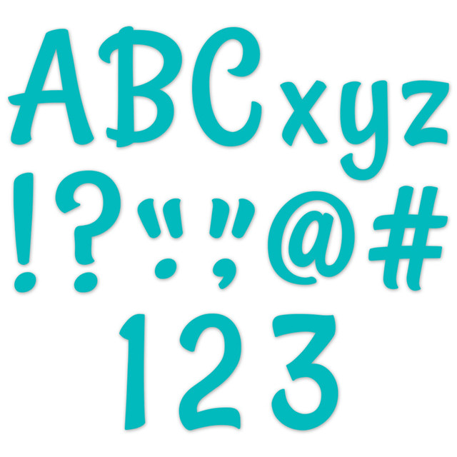 CREATIVE TEACHING PRESS Creative Teaching Press® Stylish Turquoise 4" Designer Letters, 235/Pack