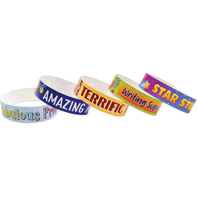 TEACHER CREATED RESOURCES Teacher Created Resources® Positive Reinforcement Brag Bracelets, 10 Designs, Pack of 100