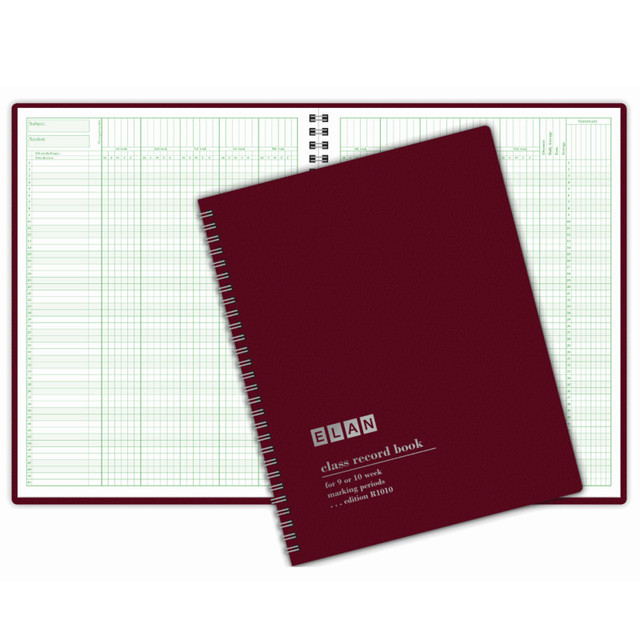 ELAN PUBLISHING ELAN Publishing Class Record Book, Grades for 9-10 Weeks, 50 Student Names