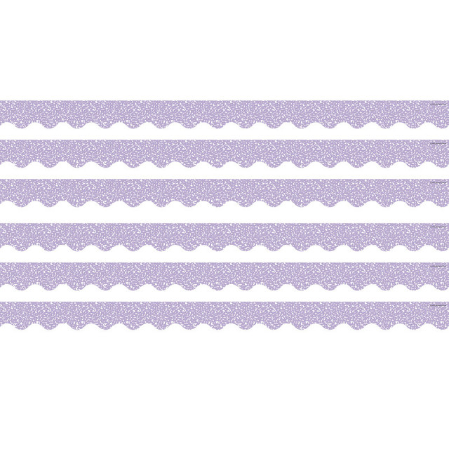 TEACHER CREATED RESOURCES Teacher Created Resources® Composition Purple Scalloped Border Trim, 35 Feet Per Pack, 6 Packs
