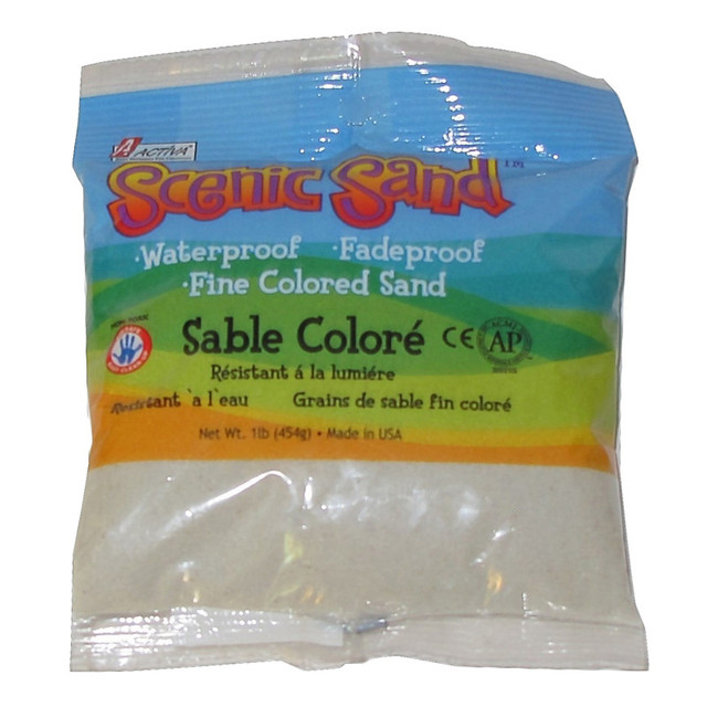 ACTIVA PRODUCTS ACTÍVA Scenic Sand™ Craft Colored Sand, White, 1 lb (454 g) Bag