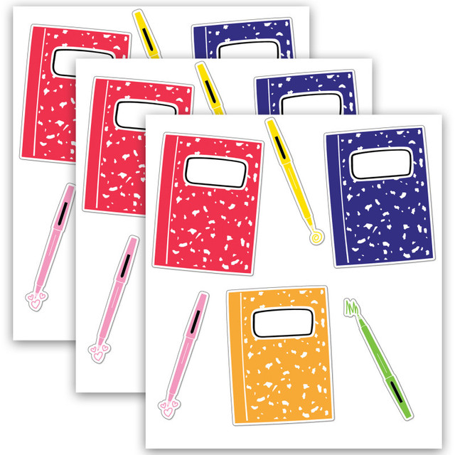 CARSON DELLOSA EDUCATION Carson Dellosa Education Notebooks and Pens Cut-Outs, 36 Per Pack, 3 Packs