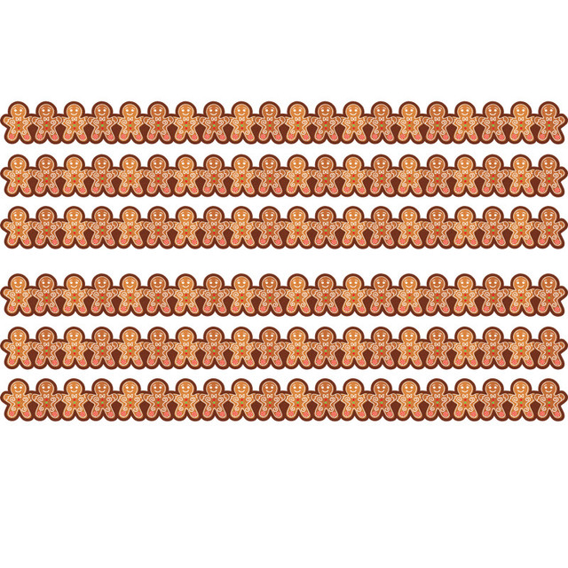 TEACHER CREATED RESOURCES Teacher Created Resources® Gingerbread Cookies Die-Cut Border Trim, 35 Feet Per Pack, 6 Packs