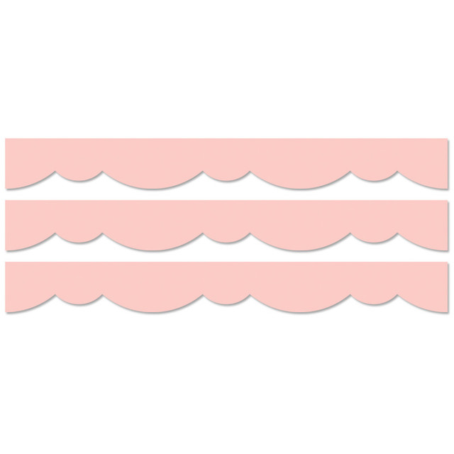 CREATIVE TEACHING PRESS Creative Teaching Press® Blush Stylish Scallops EZ Border, 48 Feet Per Pack, 3 Packs