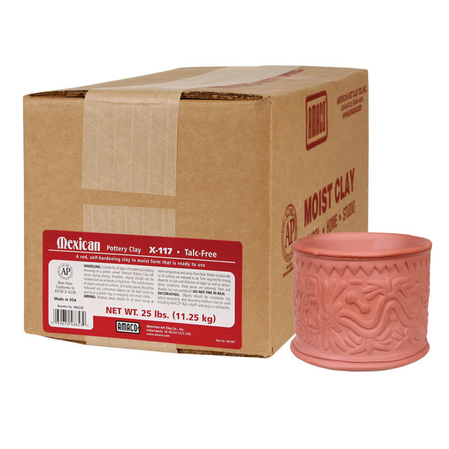 AMERICAN ART CLAY AMACO Mexican Pottery™ Self-Hardening Clay, 25 lbs.
