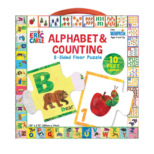 UNIVERSITY GAMES Briarpatch® The World of Eric Carle™ Alphabet & Counting 2-Sided Floor Puzzle