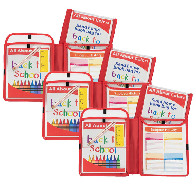 C-LINE PRODUCTS INC C-Line® Homework Connector Folder, Red, Pack of 3