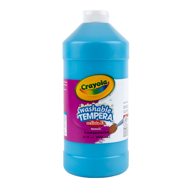 CRAYOLA LLC Crayola® Artista II Washable Tempera Paint, 32 oz, Turquoise