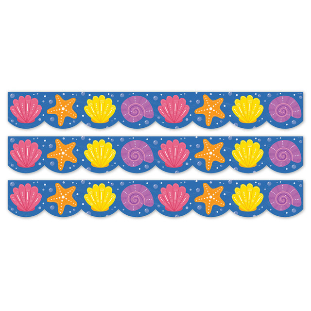 CREATIVE TEACHING PRESS Creative Teaching Press® Sea Friends Seashells EZ Border, Bulletin Board Border, 48 Feet Per Pack, 3 Packs