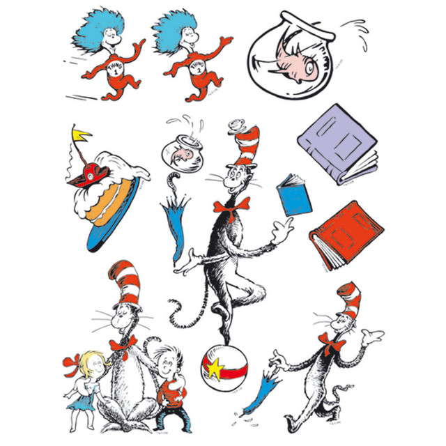 EUREKA Eureka® Cat in the Hat™ Characters Window Clings, 1 Sheet
