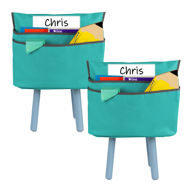 C-LINE PRODUCTS INC C-Line® Standard Chair Cubbie™, 14", Seafoam Green, Pack of 2