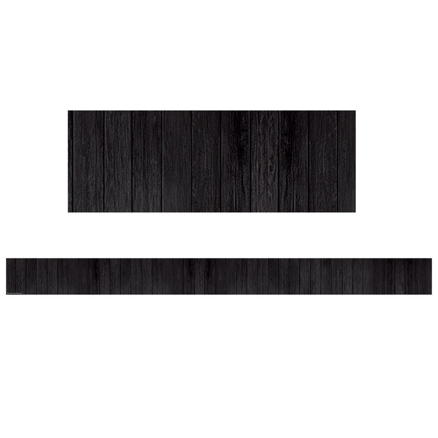 TEACHER CREATED RESOURCES Teacher Created Resources® Black Wood Straight Border Trim, 35 Feet