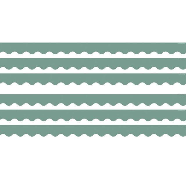 TEACHER CREATED RESOURCES Teacher Created Resources® Retreat Green Scalloped Border Trim, 35 Feet Per Pack, 6 Packs